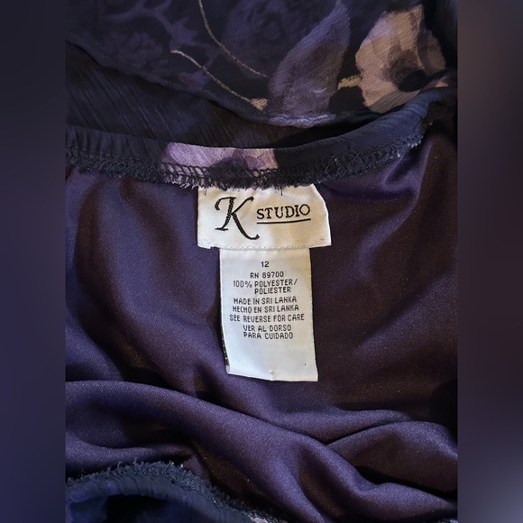 K Studio Women’s Purple Floral Print Skirt size 12 - Picture 8 of 8